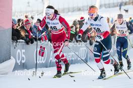 03.12.2017, Lillehammer, Norway (NOR): Emily Nishikawa (CAN), Emilie Fleten (NOR), (l-r)  - FIS world cup cross-country, skiathlon women, Lillehammer (NOR). www.nordicfocus.com. © Modica/NordicFocus. Every downloaded picture is fee-liable.