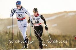 03.12.2017, Lillehammer, Norway (NOR): Nadine Faehndrich (SUI), Anne Kylloenen (FIN), (l-r)  - FIS world cup cross-country, skiathlon women, Lillehammer (NOR). www.nordicfocus.com. © Modica/NordicFocus. Every downloaded picture is fee-liable.