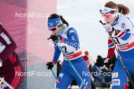 03.12.2017, Lillehammer, Norway (NOR): Ilaria Debertolis (ITA), Karolina Grohova (CZE), (l-r)  - FIS world cup cross-country, skiathlon women, Lillehammer (NOR). www.nordicfocus.com. © Modica/NordicFocus. Every downloaded picture is fee-liable.