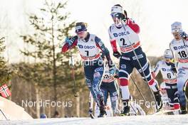 03.12.2017, Lillehammer, Norway (NOR): Jessica Diggins (USA), Marit Bjoergen (NOR), Anna Haag (SWE), (l-r)  - FIS world cup cross-country, skiathlon women, Lillehammer (NOR). www.nordicfocus.com. © Modica/NordicFocus. Every downloaded picture is fee-liable.