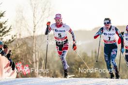 03.12.2017, Lillehammer, Norway (NOR): Teresa Stadlober (AUT), Jessica Diggins (USA), (l-r)  - FIS world cup cross-country, skiathlon women, Lillehammer (NOR). www.nordicfocus.com. © Modica/NordicFocus. Every downloaded picture is fee-liable.