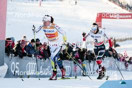 03.12.2017, Lillehammer, Norway (NOR): Charlotte Kalla (SWE), Heidi Weng (NOR), (l-r)  - FIS world cup cross-country, skiathlon women, Lillehammer (NOR). www.nordicfocus.com. © Modica/NordicFocus. Every downloaded picture is fee-liable.