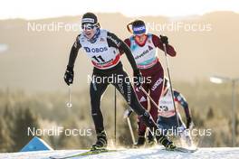 03.12.2017, Lillehammer, Norway (NOR): Nathalie Von Siebenthal (SUI), Natalia Nepryaeva (RUS), (l-r)  - FIS world cup cross-country, skiathlon women, Lillehammer (NOR). www.nordicfocus.com. © Modica/NordicFocus. Every downloaded picture is fee-liable.