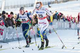 03.12.2017, Lillehammer, Norway (NOR): Anna Shevchenko (KAZ), Evelina Settlin (SWE), (l-r)  - FIS world cup cross-country, skiathlon women, Lillehammer (NOR). www.nordicfocus.com. © Modica/NordicFocus. Every downloaded picture is fee-liable.