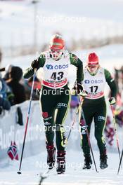 03.12.2017, Lillehammer, Norway (NOR): Monique Siegel (GER), Victoria Carl (GER), (l-r)  - FIS world cup cross-country, skiathlon women, Lillehammer (NOR). www.nordicfocus.com. © Modica/NordicFocus. Every downloaded picture is fee-liable.