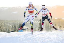 03.12.2017, Lillehammer, Norway (NOR): Heidi Weng (NOR), Charlotte Kalla (SWE), (l-r)  - FIS world cup cross-country, skiathlon women, Lillehammer (NOR). www.nordicfocus.com. © Modica/NordicFocus. Every downloaded picture is fee-liable.