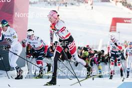 03.12.2017, Lillehammer, Norway (NOR): Krista Parmakoski (FIN), Marit Bjoergen (NOR), Teresa Stadlober (AUT), (l-r)  - FIS world cup cross-country, skiathlon women, Lillehammer (NOR). www.nordicfocus.com. © Modica/NordicFocus. Every downloaded picture is fee-liable.