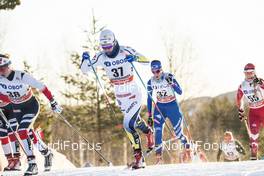 03.12.2017, Lillehammer, Norway (NOR): Emilie Kristoffersen (NOR), Emma Wiken (SWE), Ilaria Debertolis (ITA), Cendrine Browne (CAN) - FIS world cup cross-country, skiathlon women, Lillehammer (NOR). www.nordicfocus.com. © Modica/NordicFocus. Every downloaded picture is fee-liable.