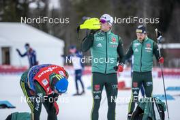 01.12.2017, Lillehammer, Norway (NOR): Germany's athletes warming up   - FIS world cup cross-country, training, Lillehammer (NOR). www.nordicfocus.com. © Modica/NordicFocus. Every downloaded picture is fee-liable.