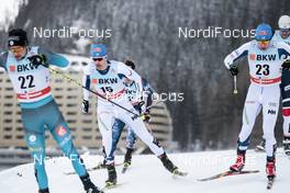 09.12.2017, Davos, Switzerland (SUI): Renaud Jay (FRA), Anssi Pentsinen (FIN), Lauri Vuorinen (FIN), (l-r)  - FIS world cup cross-country, individual sprint, Davos (SUI). www.nordicfocus.com. © Modica/NordicFocus. Every downloaded picture is fee-liable.