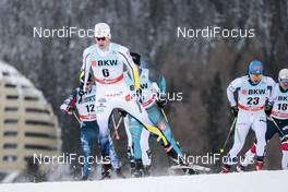 09.12.2017, Davos, Switzerland (SUI): Teodor Peterson (SWE), Simeon Hamilton (USA), Lauri Vuorinen (FIN), (l-r)  - FIS world cup cross-country, individual sprint, Davos (SUI). www.nordicfocus.com. © Modica/NordicFocus. Every downloaded picture is fee-liable.