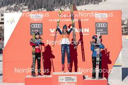 16.12.2017, Toblach, Italy (ITA): Ragnhild Haga (NOR), Charlotte Kalla (SWE), Heidi Weng (NOR), (l-r)  - FIS world cup cross-country, 10km women, Toblach (ITA). www.nordicfocus.com. © Modica/NordicFocus. Every downloaded picture is fee-liable.