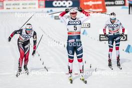 17.12.2017, Toblach, Italy (ITA): Ingvild Flugstad Oestberg (NOR), Marit Bjoergen (NOR), Heidi Weng (NOR), (l-r)  - FIS world cup cross-country, pursuit women, Toblach (ITA). www.nordicfocus.com. © Modica/NordicFocus. Every downloaded picture is fee-liable.