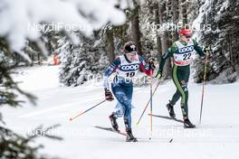 17.12.2017, Toblach, Italy (ITA): Rosie Brennan (USA), Victoria Carl (GER), (l-r)  - FIS world cup cross-country, pursuit women, Toblach (ITA). www.nordicfocus.com. © Modica/NordicFocus. Every downloaded picture is fee-liable.