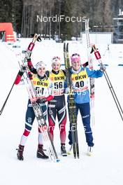 31.12.2017, Lenzerheide, Switzerland (SUI): Heidi Weng (NOR), Ingvild Flugstad Oestberg (NOR), Sadie Bjornsen (USA), (l-r) - FIS world cup cross-country, tour de ski, 10km women, Lenzerheide (SUI). www.nordicfocus.com. © Modica/NordicFocus. Every downloaded picture is fee-liable.