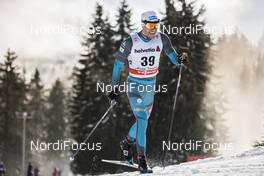 31.12.2017, Lenzerheide, Switzerland (SUI): Maurice Manificat (FRA) - FIS world cup cross-country, tour de ski, 15km men, Lenzerheide (SUI). www.nordicfocus.com. © Modica/NordicFocus. Every downloaded picture is fee-liable.