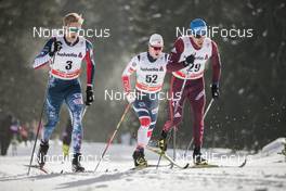 31.12.2017, Lenzerheide, Switzerland (SUI): Erik Bjornsen (USA), Sindre Bjoernestad Skar (NOR), Alexey Chervotkin (RUS), (l-r)  - FIS world cup cross-country, tour de ski, 15km men, Lenzerheide (SUI). www.nordicfocus.com. © Modica/NordicFocus. Every downloaded picture is fee-liable.