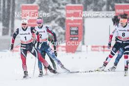30.12.2017, Lenzerheide, Switzerland (SUI): Ingvild  Oestberg (NOR), Jessica Diggins (USA), Maiken Caspersen Falla (NOR), (l-r)  - FIS world cup cross-country, tour de ski, individual sprint, Lenzerheide (SUI). www.nordicfocus.com. © Modica/NordicFocus. Every downloaded picture is fee-liable.