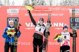 30.12.2017, Lenzerheide, Switzerland (SUI): Sophie Caldwell (USA), Laurien Van Der Graaff (SUI), Maiken Caspersen Falla (NOR), (l-r) - FIS world cup cross-country, tour de ski, individual sprint, Lenzerheide (SUI). www.nordicfocus.com. © Modica/NordicFocus. Every downloaded picture is fee-liable.