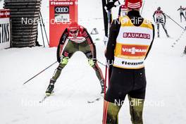 13.01.2017, Val di Fiemme, Italy (ITA): Johannes Rydzek (GER), Eric Frenzel (GER), (l-r)  - FIS world cup nordic combined, individual gundersen HS134/10km, Val di Fiemme (ITA). www.nordicfocus.com. © Bragotto/NordicFocus. Every downloaded picture is fee-liable.