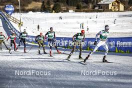15.01.2017, Val di Fiemme, Italy (ITA): Joergen Graabak (NOR), Johannes Rydzek (GER), Eero Hirvonen (FIN), (l-r)  - FIS world cup nordic combined, individual gundersen HS134/10km, Val di Fiemme (ITA). www.nordicfocus.com. © Bragotto/NordicFocus. Every downloaded picture is fee-liable.