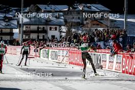 15.01.2017, Val di Fiemme, Italy (ITA): Joergen Graabak (NOR), Johannes Rydzek (GER), (l-r)  - FIS world cup nordic combined, individual gundersen HS134/10km, Val di Fiemme (ITA). www.nordicfocus.com. © Bragotto/NordicFocus. Every downloaded picture is fee-liable.