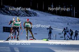 15.01.2017, Val di Fiemme, Italy (ITA): Magnus Krog (NOR), Franz-Josef Rehrl (AUT), Bjoern Kircheisen (GER), (l-r)  - FIS world cup nordic combined, individual gundersen HS134/10km, Val di Fiemme (ITA). www.nordicfocus.com. © Bragotto/NordicFocus. Every downloaded picture is fee-liable.