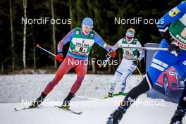 14.01.2017, Val di Fiemme, Italy (ITA): Ernest Yahin (RUS), Leevi Mutru (FIN), (l-r)  - FIS world cup nordic combined, team sprint HS134/2x7.5km, Val di Fiemme (ITA). www.nordicfocus.com. © Bragotto/NordicFocus. Every downloaded picture is fee-liable.