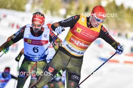 21.01.2017, Chaux-Neuve, France (FRA): Eric Frenzel (GER), Fabian Riessle (GER) - FIS world cup nordic combined, individual gundersen HS118/10km, Chaux-Neuve (FRA). www.nordicfocus.com. © Thibaut/NordicFocus. Every downloaded picture is fee-liable.