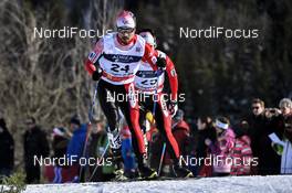 22.01.2017, Chaux-Neuve, France (FRA): Yoshito Watabe (JPN), Takehiro Watanabe (JPN) - FIS world cup nordic combined, individual gundersen HS118/10km, Chaux-Neuve (FRA). www.nordicfocus.com. © Thibaut/NordicFocus. Every downloaded picture is fee-liable.