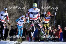 22.01.2017, Chaux-Neuve, France (FRA): Franz-Josef Rehrl (AUT), Eric Frenzel (GER), Francois Braud (FRA) - FIS world cup nordic combined, individual gundersen HS118/10km, Chaux-Neuve (FRA). www.nordicfocus.com. © Thibaut/NordicFocus. Every downloaded picture is fee-liable.