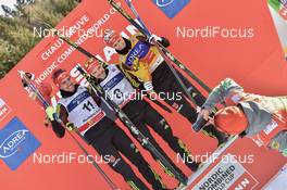 22.01.2017, Chaux-Neuve, France (FRA): Johannes Rydzek (GER), Fabian Riessle (GER), (l-r) - FIS world cup nordic combined, individual gundersen HS118/10km, Chaux-Neuve (FRA). www.nordicfocus.com. © Thibaut/NordicFocus. Every downloaded picture is fee-liable.