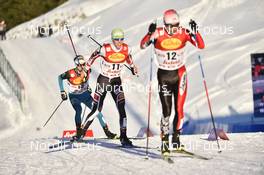 27.01.2017, Seefeld, Austria (AUT): Yoshito Watabe (JPN), Franz-Josef Rehrl (AUT), Maxime Laheurte (FRA) - FIS world cup nordic combined, individual gundersen HS109/5km, Seefeld (AUT). www.nordicfocus.com. © Thibaut/NordicFocus. Every downloaded picture is fee-liable.
