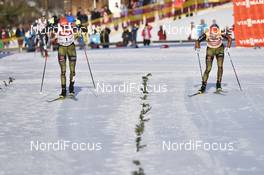 28.01.2017, Seefeld, Austria (AUT): Johannes Rydzek (GER), Eric Frenzel (GER) - FIS world cup nordic combined, individual gundersen HS109/10km, Seefeld (AUT). www.nordicfocus.com. © Thibaut/NordicFocus. Every downloaded picture is fee-liable.