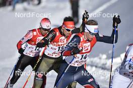 29.01.2017, Seefeld, Austria (AUT): Yoshito Watabe (JPN), Bjoern Kircheisen (GER), Magnus Krog (NOR) - FIS world cup nordic combined, individual gundersen HS109/15km, Seefeld (AUT). www.nordicfocus.com. © Thibaut/NordicFocus. Every downloaded picture is fee-liable.