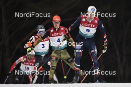 04.02.2017, Pyeong Chang, Korea (KOR): Jan Schmid (NOR), Manuel Faisst (GER), Franz-Josef Rehrl (AUT), Yoshito Watabe (JPN) - FIS world cup nordic combined, individual gundersen HS140/10km, Pyeong Chang (KOR). www.nordicfocus.com. © Thibaut/NordicFocus. Every downloaded picture is fee-liable.