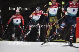 04.02.2017, Pyeong Chang, Korea (KOR): Jan Schmid (NOR), Manuel Faisst (GER), Franz-Josef Rehrl (AUT), Yoshito Watabe (JPN) - FIS world cup nordic combined, individual gundersen HS140/10km, Pyeong Chang (KOR). www.nordicfocus.com. © Thibaut/NordicFocus. Every downloaded picture is fee-liable.