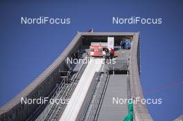 10.03.2017, Oslo, Norway (NOR): Event Feature: View to the inrun of the the Holmenkollen Jumping Hill - FIS world cup nordic combined, individual gundersen HS134/10km, Oslo (NOR). www.nordicfocus.com. © NordicFocus. Every downloaded picture is fee-liable.