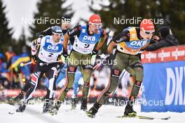 18.03.2017, Schonach, Germany (GER): Eric Frenzel (GER), Johannes Rydzek (GER), Wilhelm Denifl (AUT) - FIS world cup nordic combined, individual gundersen HS106/10km, Schonach (GER). www.nordicfocus.com. © Thibaut/NordicFocus. Every downloaded picture is fee-liable.