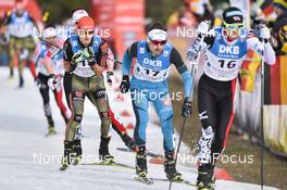 19.03.2017, Schonach, Germany (GER): Akito Watabe (JPN), Francois Braud (FRA), Manuel Faisst (GER) - FIS world cup nordic combined, individual gundersen HS106/10km, Schonach (GER). www.nordicfocus.com. © Thibaut/NordicFocus. Every downloaded picture is fee-liable.