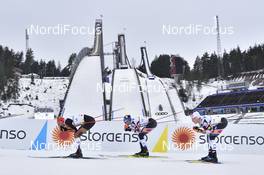 01.03.2017, Lahti, Finland (FIN): Bjoern Kircheisen (GER), Philipp Orter (AUT), David Pommer (AUT) - FIS nordic world ski championships, nordic combined, individual gundersen HS130/10km, Lahti (FIN). www.nordicfocus.com. © Thibaut/NordicFocus. Every downloaded picture is fee-liable.