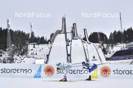 01.03.2017, Lahti, Finland (FIN): Marjan Jelenko (SLO), Tomas Portyk (CZE) - FIS nordic world ski championships, nordic combined, individual gundersen HS130/10km, Lahti (FIN). www.nordicfocus.com. © Thibaut/NordicFocus. Every downloaded picture is fee-liable.