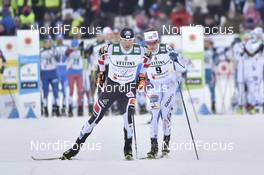 01.03.2017, Lahti, Finland (FIN): Bernhard Gruber (AUT), Espen Andersen (NOR) - FIS nordic world ski championships, nordic combined, individual gundersen HS130/10km, Lahti (FIN). www.nordicfocus.com. © Thibaut/NordicFocus. Every downloaded picture is fee-liable.
