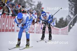 26.02.2017, Lahti, Finland (FIN): Kail Piho (EST), Armin Bauer (ITA) - FIS nordic world ski championships, nordic combined, team HS100/4x5km, Lahti (FIN). www.nordicfocus.com. © Thibaut/NordicFocus. Every downloaded picture is fee-liable.