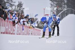 26.02.2017, Lahti, Finland (FIN): Kail Piho (EST), Armin Bauer (ITA) - FIS nordic world ski championships, nordic combined, team HS100/4x5km, Lahti (FIN). www.nordicfocus.com. © Thibaut/NordicFocus. Every downloaded picture is fee-liable.