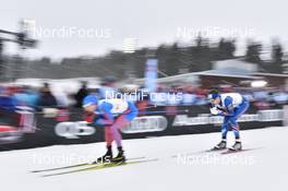 26.02.2017, Lahti, Finland (FIN): Karl-August Tiirmaa (EST), Viacheslav Barkov (RUS) - FIS nordic world ski championships, nordic combined, team HS100/4x5km, Lahti (FIN). www.nordicfocus.com. © Thibaut/NordicFocus. Every downloaded picture is fee-liable.
