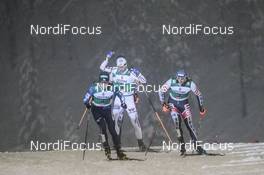 24.11.2017, Ruka, Finland (FIN): Akito Watabe (JPN), Wilhelm Denifl (AUT), Jan Schmid (NOR), (l-r)  - FIS world cup nordic combined, individual gundersen HS142/10km Ruka (FIN). www.nordicfocus.com. © Modica/NordicFocus. Every downloaded picture is fee-liable.