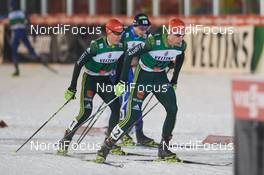 26.11.2017, Ruka, Finland (FIN): Manuel Faisst (GER), Vinzenz Geiger (GER), (l-r)  - FIS world cup nordic combined, individual gundersen HS142/10km Ruka (FIN). www.nordicfocus.com. © Rauschendorfer/NordicFocus. Every downloaded picture is fee-liable.