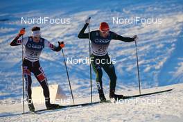 03.12.2017, Lillehammer, Norway (NOR): Philipp Orter (AUT), Eric Frenzel (GER), (l-r)  - FIS world cup nordic combined, individual gundersen HS138/10km, Lillehammer (NOR). www.nordicfocus.com. © Rauschendorfer/NordicFocus. Every downloaded picture is fee-liable.