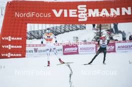 02.12.2017, Lillehammer, Norway (NOR): Joergen Graabak (NOR), Fabian Riessle (GER), (l-r)  - FIS world cup nordic combined, team HS100/4x5km, Lillehammer (NOR). www.nordicfocus.com. © Modica/NordicFocus. Every downloaded picture is fee-liable.